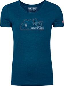 ORTOVOX Damen Unterhemd 140 COOL VINTAGE BADGE TS W L in Blau