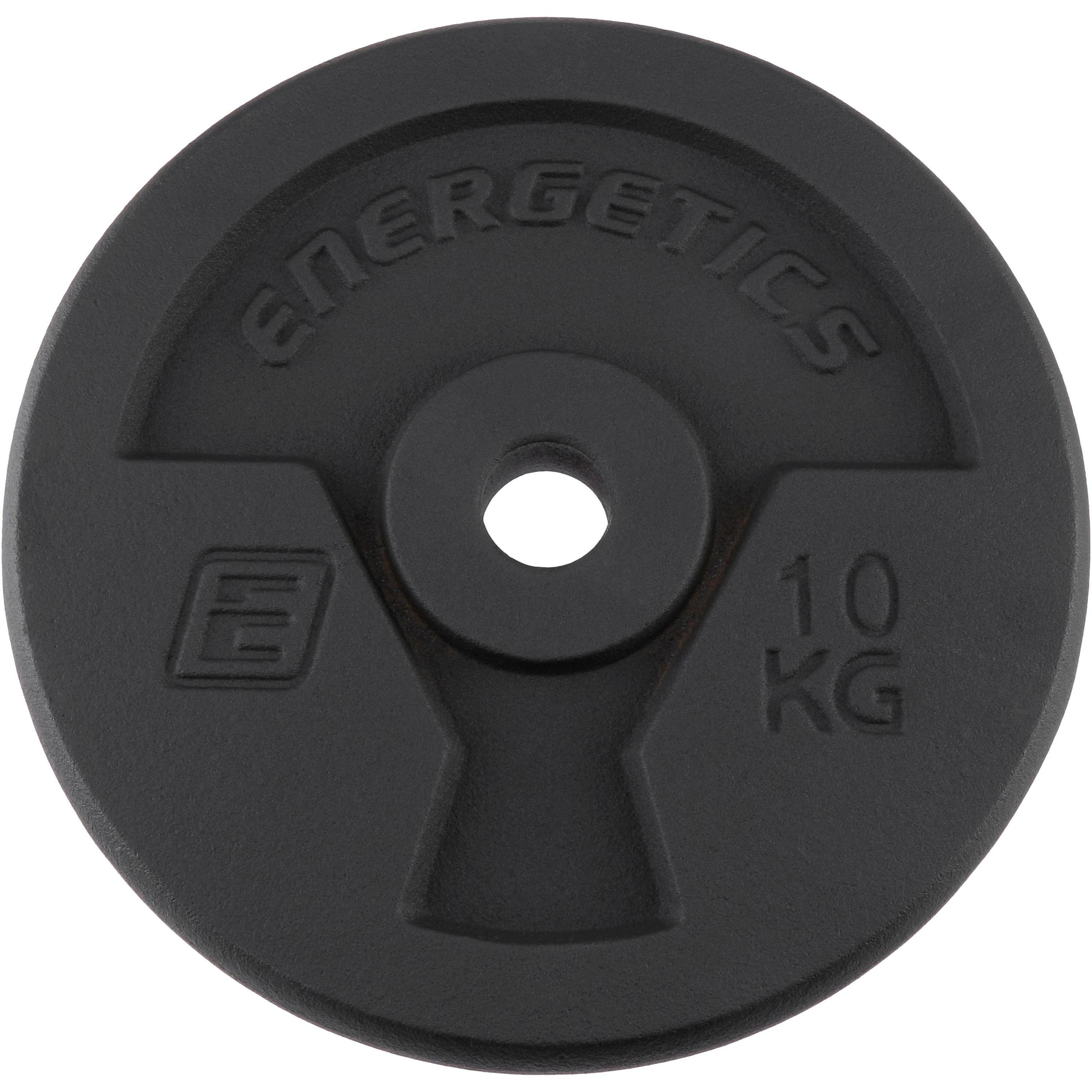 ENERGETICS Hantelscheiben Gusseisen 1 x 10 kg, 1 x 15 kg oder 1 x 20 kg 1X10 in Schwarz