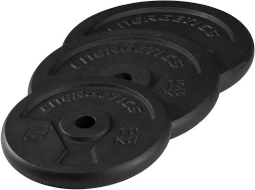 ENERGETICS Hantelscheiben Gusseisen 1 x 10 kg, 1 x 15 kg oder 1 x 20 kg 1X10 in Schwarz