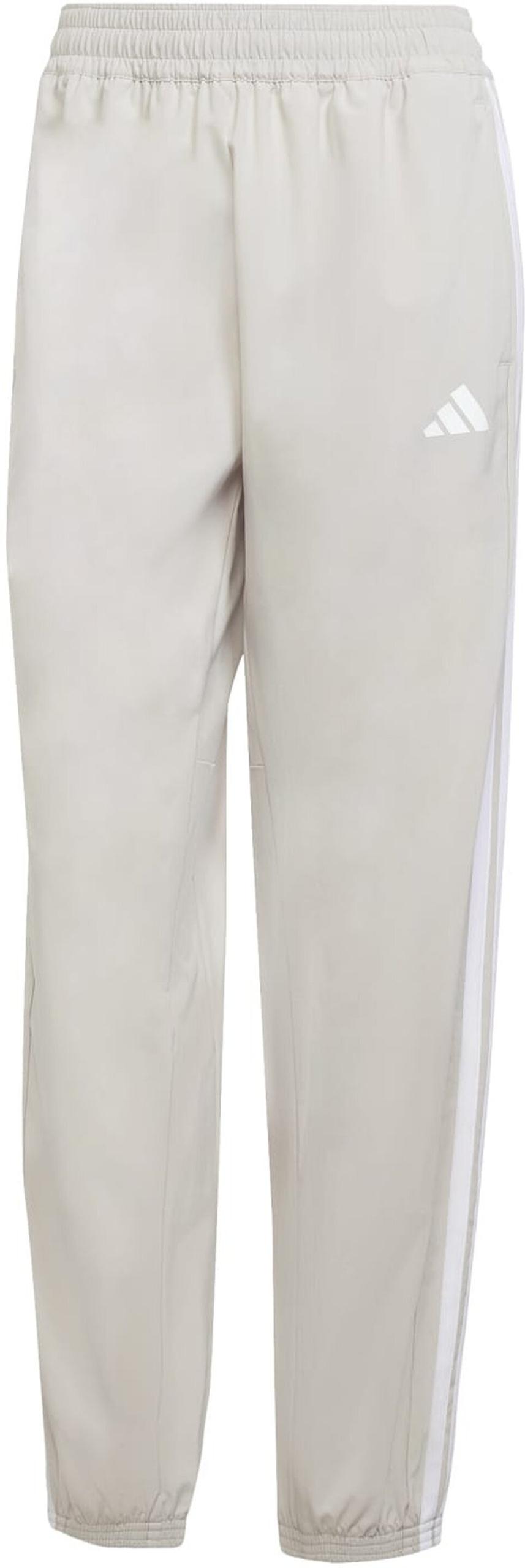 ADIDAS Damen Sporthose Train Essentials 3-Streifen Woven S in Silber