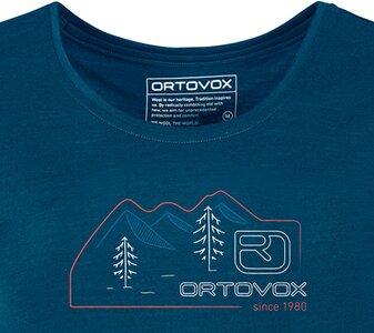ORTOVOX Damen Unterhemd 140 COOL VINTAGE BADGE TS W L in Blau